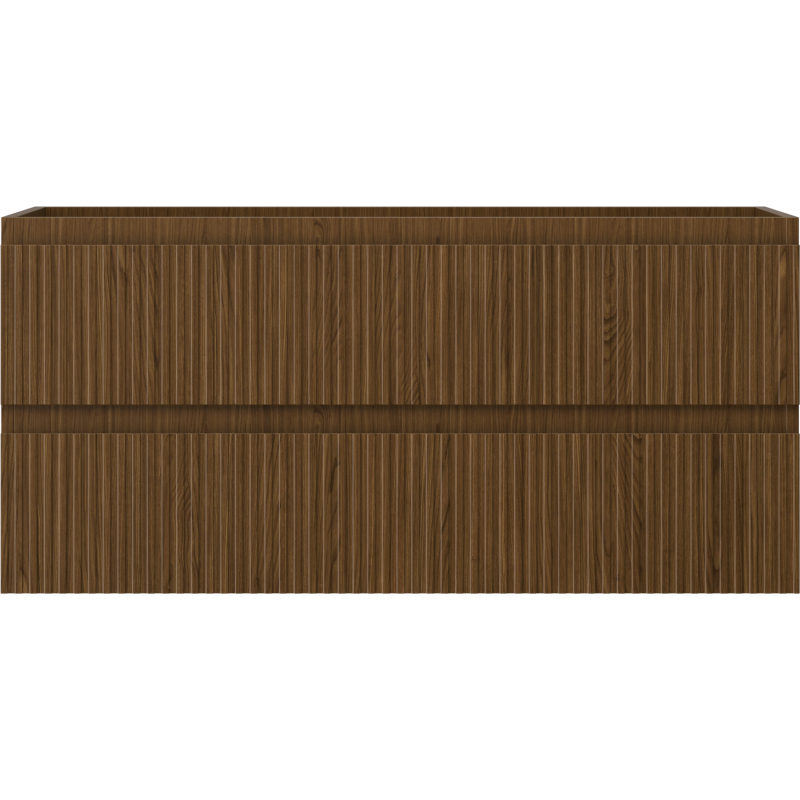 Mexen Rivel kúpeľňová skrinka pod umývadlo 100 cm, 2 zásuvky, ryhovaná, orech - 91A20-10047-2-BFF86