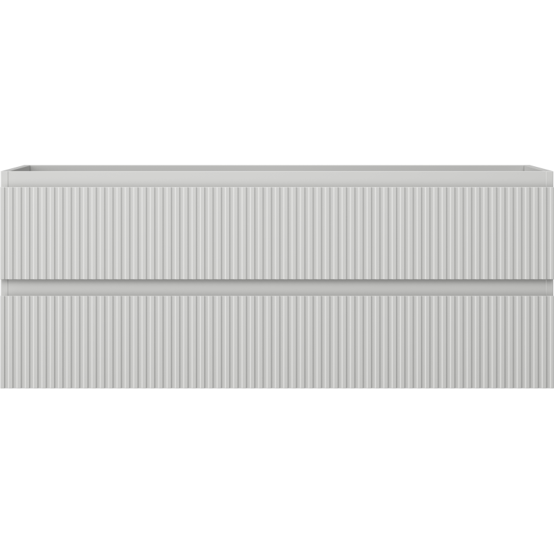 Mexen Rivel kúpeľňová skrinka pod umývadlo 120 cm, 2 zásuvky, ryhovaná, šedá matná - 91A20-12047-2-BFF62