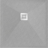Mexen Stone+ kompozitná štvorcová sprchová vanička 100 x 100 cm, Šedá-Betón - 44611010