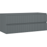 Mexen Rivel kúpeľňová skrinka pod umývadlo 120 cm, 2 zásuvky, ryhovaná, grafit mat - 91A20-12047-2-BFF66