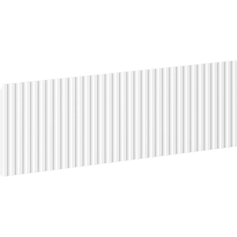 Mexen Rivel predná časť ryhovaná pre korpus skrinky do kúpeľne 60 x 20 cm, biely mat - 91A20-0600-235-1-01