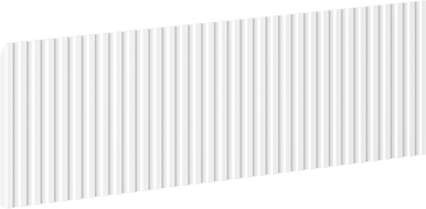 Mexen Rivel predná časť ryhovaná pre korpus skrinky do kúpeľne 60 x 20 cm, biely mat - 91A20-0600-235-1-01