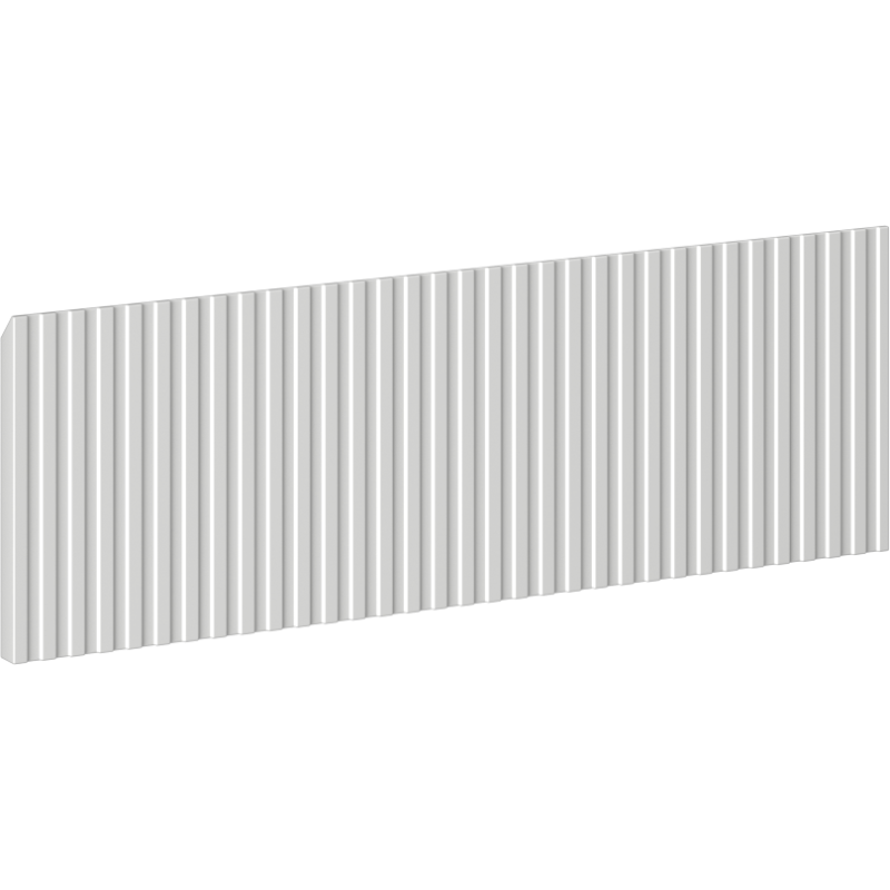 Mexen Rivel predné rýhované pre skrinku do kúpeľne 60 x 20 cm, sivý mat - 91A20-0600-235-1-62