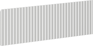Mexen Rivel predné rýhované pre skrinku do kúpeľne 60 x 20 cm, sivý mat - 91A20-0600-235-1-62