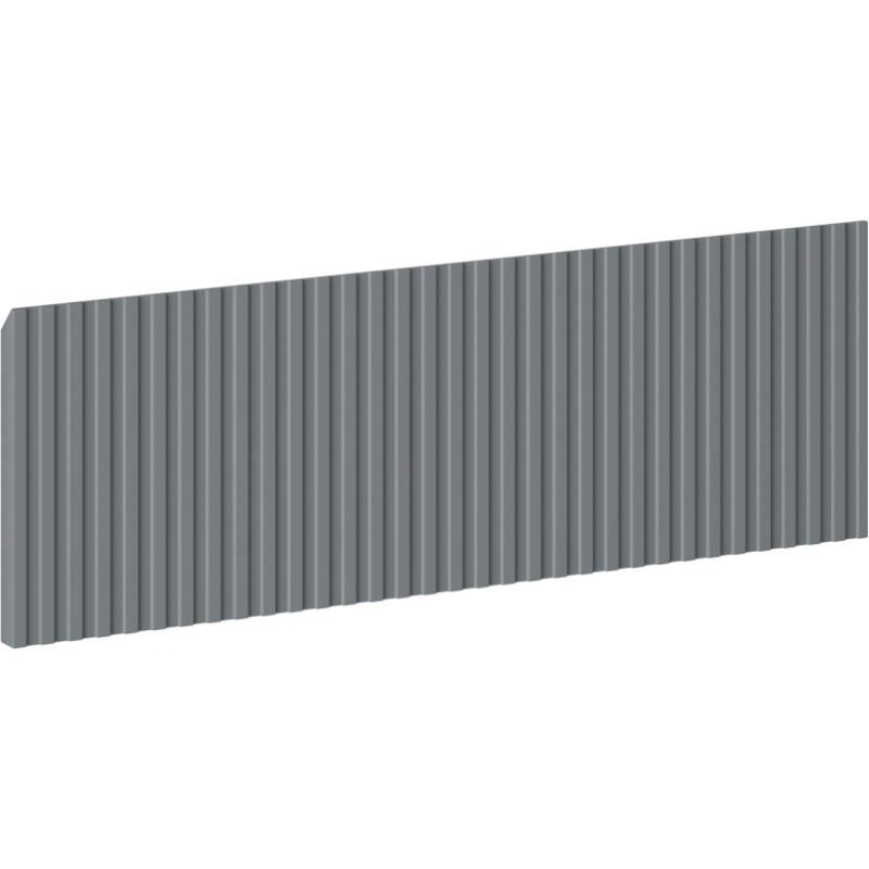 Mexen Rivel predná ryhovaná časť pre skrinku do kúpeľne 70 x 20 cm, grafit mat - 91A20-0700-235-1-66