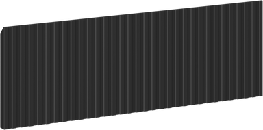 Mexen Rivel čelo ryhované pre skrinku do kúpeľne 50 x 20 cm, čierny mat - 91A20-0500-235-1-71