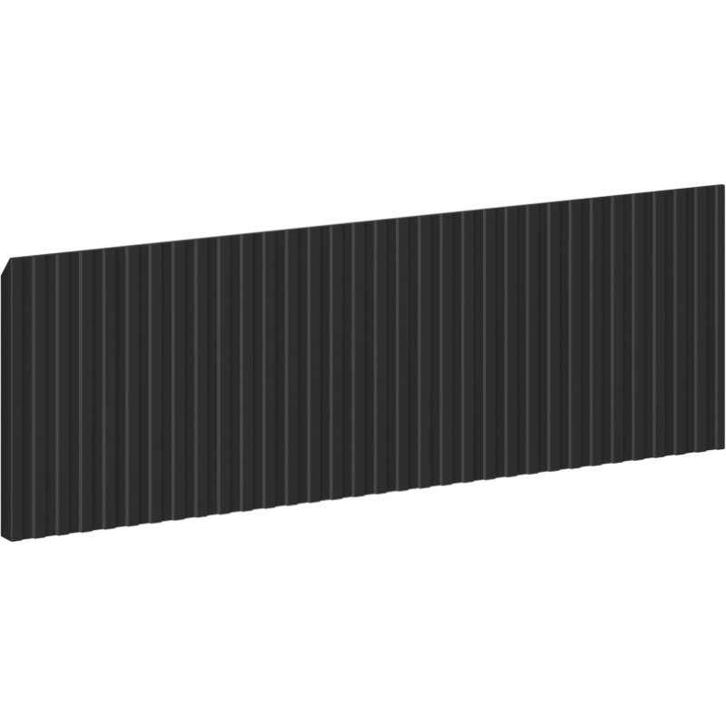 Mexen Rivel čelná strana s drážkovaním do korpusu kúpeľňovej skrinky 60 x 20 cm, čierny mat - 91A20-0600-235-1-71