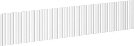 Mexen Rivel predný ryhovaný panel pre korpus kúpeľňovej skrinky 90 x 20 cm, biely mat - 91A20-0900-235-1-01