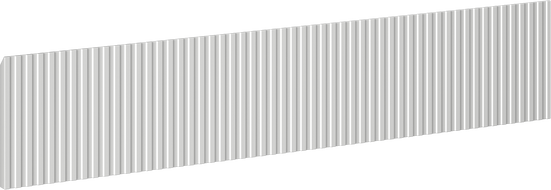 Mexen Rivel predná časť ryhovaná pre korpus kúpeľňovej skrinky 90 x 20 cm, sivý mat - 91A20-0900-235-1-62