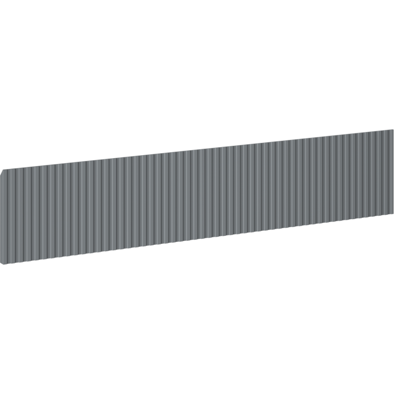 Mexen Rivel predná časť ryhovaná na korpus kúpeľňovej skrinky 100 x 20 cm, grafit mat - 91A20-1000-235-1-66