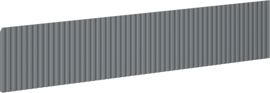 Mexen Rivel predná časť ryhovaná na korpus kúpeľňovej skrinky 100 x 20 cm, grafit mat - 91A20-1000-235-1-66