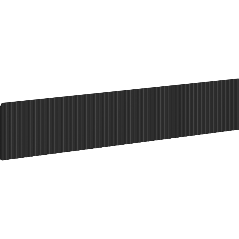 Mexen Rivel predná časť ryhovaná pre skrinku do kúpeľne 100 x 20 cm, čierna matná - 91A20-1000-235-1-71