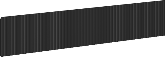 Mexen Rivel predná časť ryhovaná pre skrinku do kúpeľne 100 x 20 cm, čierna matná - 91A20-1000-235-1-71