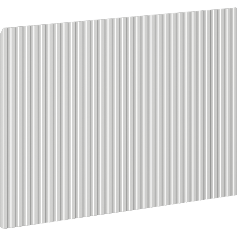 Mexen Rivel čelný ryhovaný panel pre skrinkový modul do kúpeľne 45 x 43,5 cm, sivý mat - 91A20-0450-470-1-62