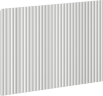 Mexen Rivel čelná ryhovaná pre telo skrinky do kúpeľne 60 x 43,5 cm, sivý mat - 91A20-0600-470-1-62