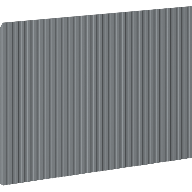 Mexen Rivel predný ryhovaný pre korpus kúpeľňovej skrinky 70 x 43,5 cm, grafit mat - 91A20-0700-470-1-66