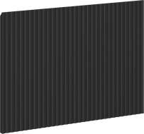 Mexen Rivel predný panel ryhovaný do skrinky pod umývadlo 40 x 43,5 cm, čierny mat - 91A20-0400-470-1-71