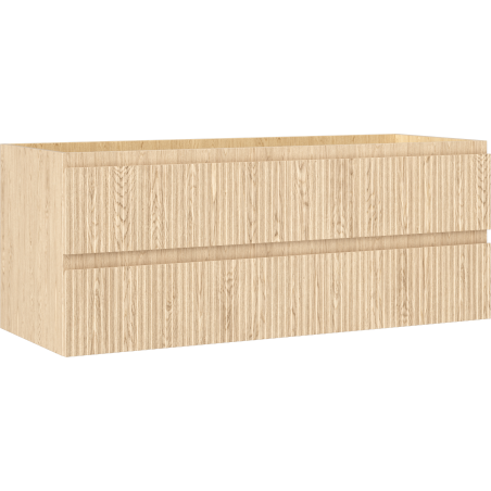 Mexen Rivel kúpeľňová skrinka pod umývadlo 120 cm, 2 zásuvky, ryhovaná, dub - 91A20-12047-2-BFF81