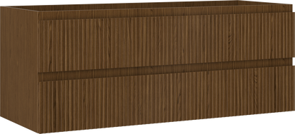 Mexen Rivel kúpeľňová skrinka pod umývadlo 120 cm, 2 zásuvky, drážkovaná, orech - 91A20-12047-2-BFF86