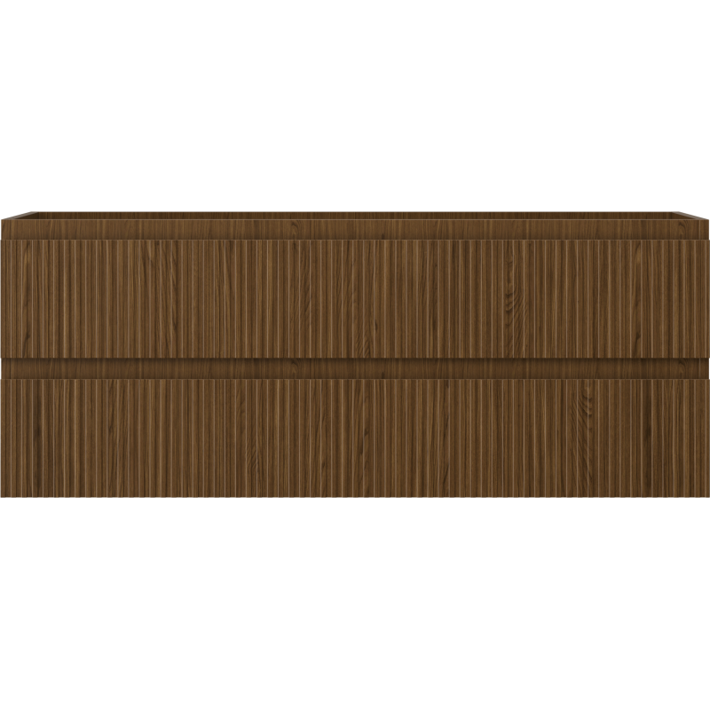 Mexen Rivel kúpeľňová skrinka pod umývadlo 120 cm, 2 zásuvky, ryhovaná, orech - 91A20-12047-2-BFF86