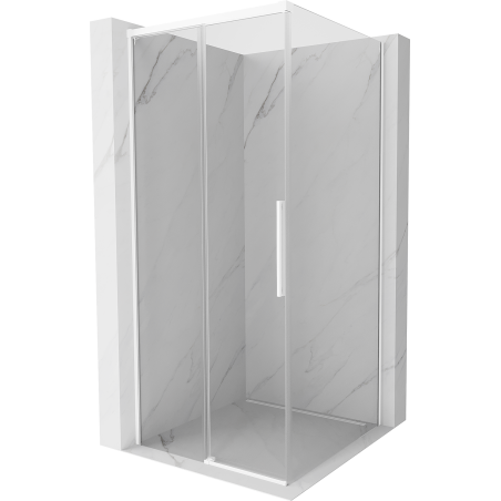 Mexen Rox posuvná sprchová kabína 90 x 90 cm, transparentná, biela - 8C2-090-090-20-00