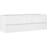 Mexen Rivel kúpeľňová skrinka pod umývadlo 140 cm, 2 zásuvky, drážkovaná, biela mat - 91A20-14047-2-BFF01