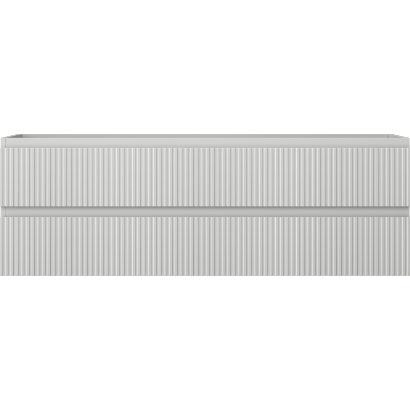 Mexen Rivel kúpeľňová skrinka pod umývadlo 140 cm, 2 zásuvky, ryhovaná, sivá matná - 91A20-14047-2-BFF62