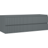 Mexen Rivel kúpeľňová skrinka pod umývadlo 140 cm, 2 zásuvky, ryhovaná, grafit mat - 91A20-14047-2-BFF66