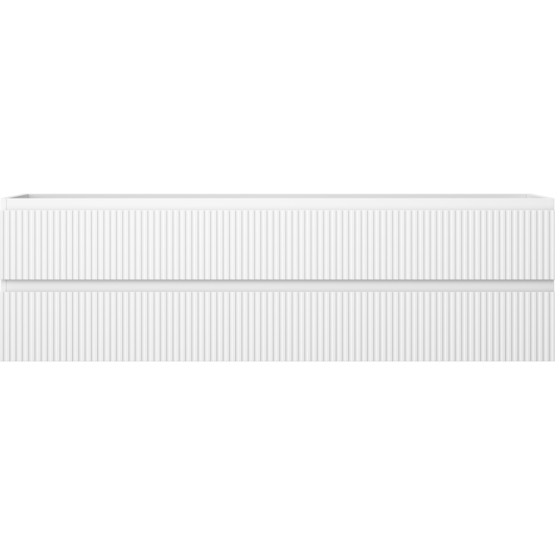 Mexen Rivel kúpeľňová skrinka pod umývadlo 160 cm, 2 zásuvky, ryhované, biela matná - 91A20-16047-2-BFF01