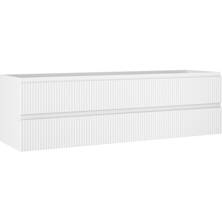 Mexen Rivel kúpeľňová skrinka pod umývadlo 160 cm, 2 zásuvky, ryhované, biela matná - 91A20-16047-2-BFF01
