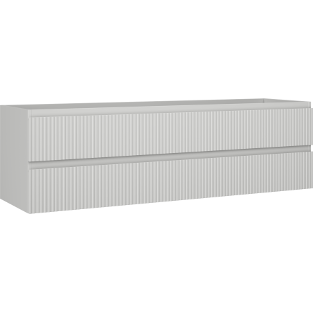 Mexen Rivel kúpeľňová skrinka pod umývadlo 160 cm, 2 zásuvky, ryhovaná, sivá matná - 91A20-16047-2-BFF62