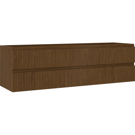 Mexen Rivel kúpeľňová skrinka pod umývadlo 160 cm, 2 zásuvky, ryhovaná, orech - 91A20-16047-2-BFF86