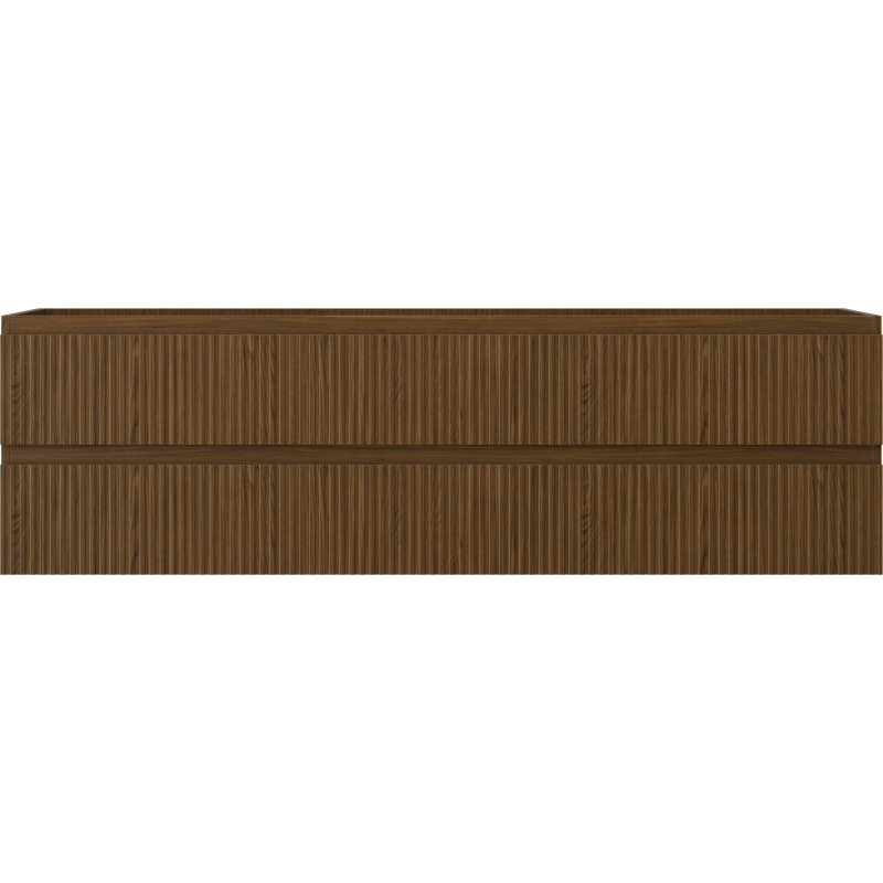 Mexen Rivel kúpeľňová skrinka pod umývadlo 160 cm, 2 zásuvky, ryhovaná, orech - 91A20-16047-2-BFF86