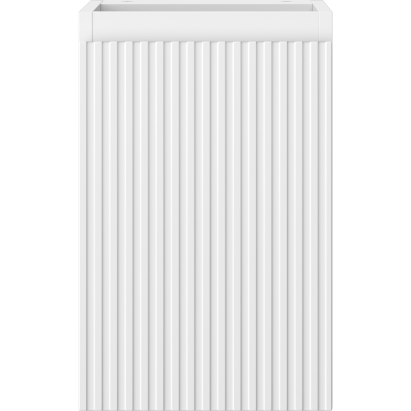 Mexen Rivel kúpeľňová skrinka pod umývadlo 30 cm, 1 dvere, drážkovaná, biela matná - 91A21-03047-1-BF01