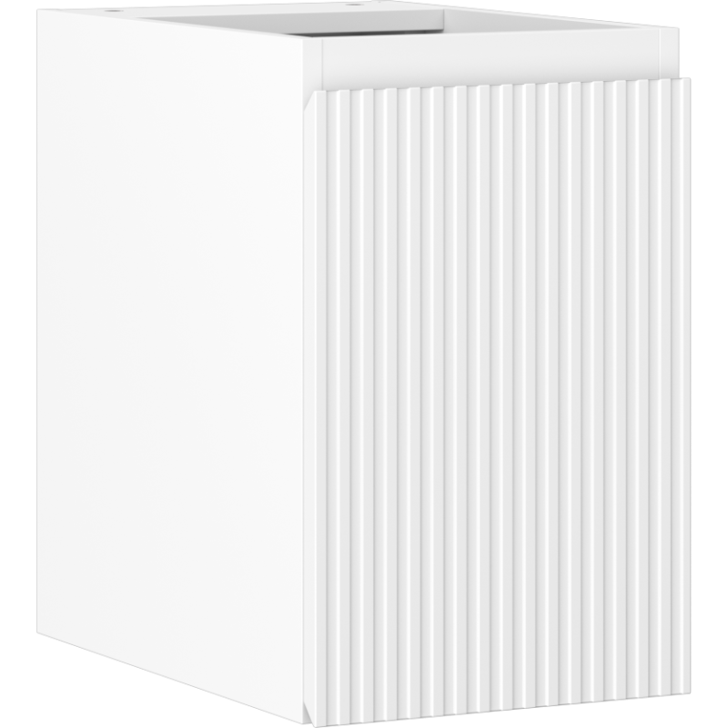 Mexen Rivel kúpeľňová skrinka pod umývadlo 30 cm, 1 dvere, drážkovaná, biela matná - 91A21-03047-1-BF01