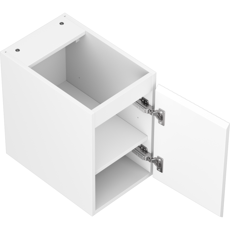 Mexen Rivel kúpeľňová skrinka pod umývadlo 30 cm, 1 dvere, drážkovaná, biela matná - 91A21-03047-1-BF01