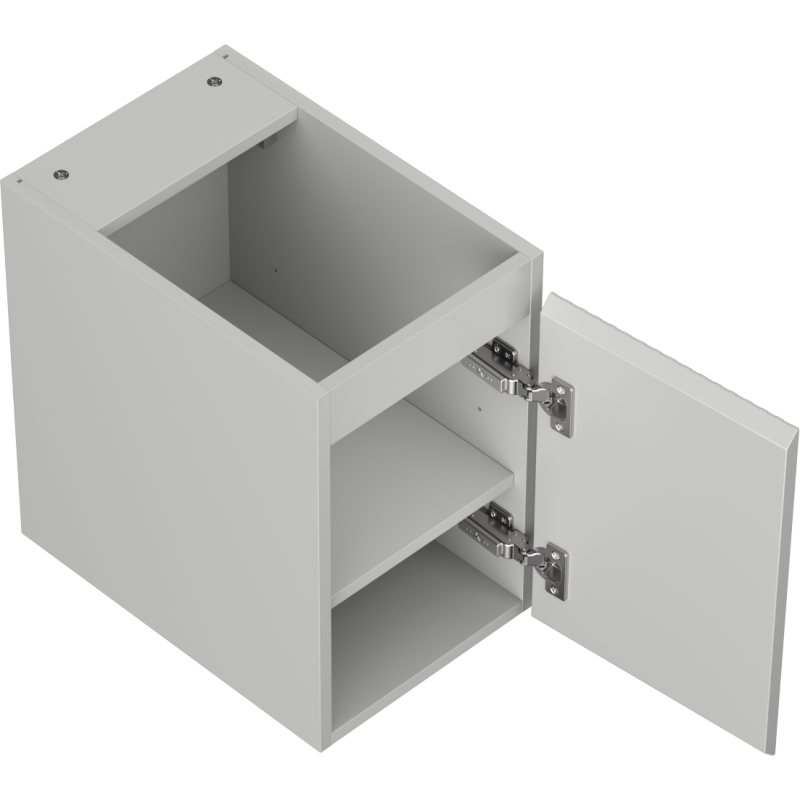 Mexen Rivel kúpeľňová skrinka pod umývadlo 30 cm, 1 dvere, ryhovaná, sivá matná - 91A21-03047-1-BF62