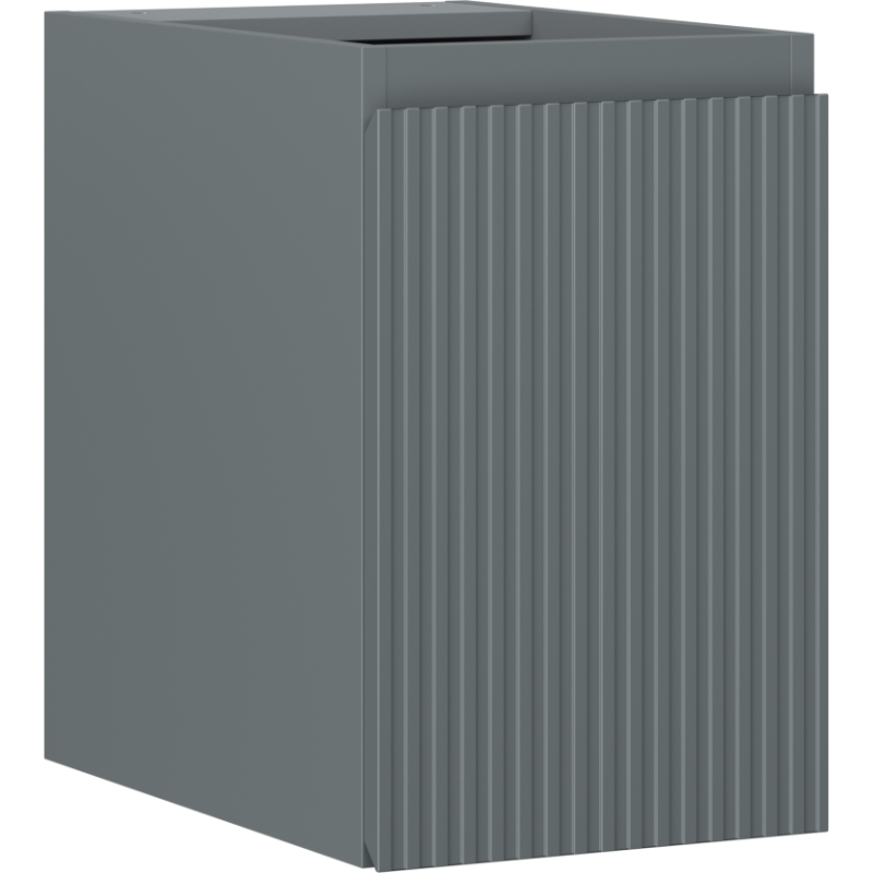 Mexen Rivel kúpeľňová skrinka pod umývadlo 30 cm, 1 dvere, ryhovaná, grafit mat - 91A21-03047-1-BF66