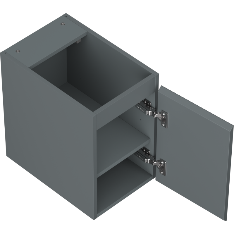 Mexen Rivel skrinka do kúpeľne pod umývadlo 30 cm, 1 dvere, ryhovaná, grafit mat - 91A21-03047-1-BF66