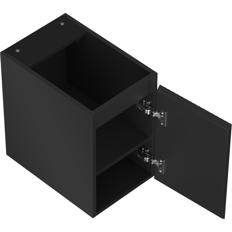 Mexen Rivel kúpeľňová skrinka pod umývadlo 30 cm, 1 dvere, ryhovaná, čierna matná - 91A21-03047-1-BF71