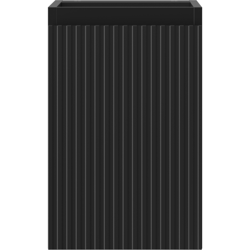 Mexen Rivel kúpeľňová skrinka pod umývadlo 30 cm, 1 dvere, ryhovaná, čierna matná - 91A21-03047-1-BF71