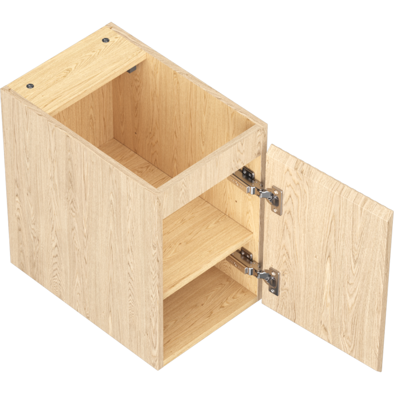 Mexen Rivel kúpeľňová skrinka pod umývadlo 30 cm, 1 dvere, ryhovaná, dub - 91A21-03047-1-BF81