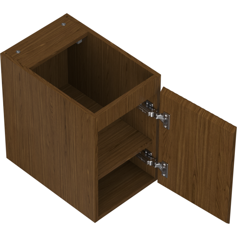 Mexen Rivel kúpeľňová skrinka pod umývadlo 30 cm, 1 dvere, ryhovaná, orech - 91A21-03047-1-BF86