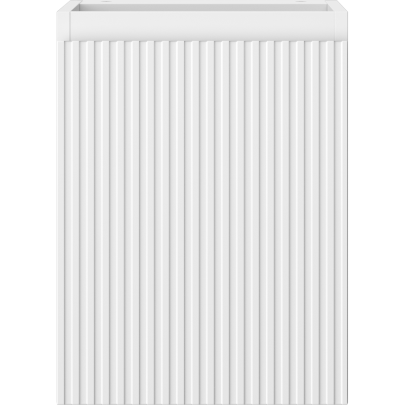 Mexen Rivel kúpeľňová skrinka pod umývadlo 35 cm, 1 dvere, ryhovaná, biela matná - 91A21-03547-1-BF01