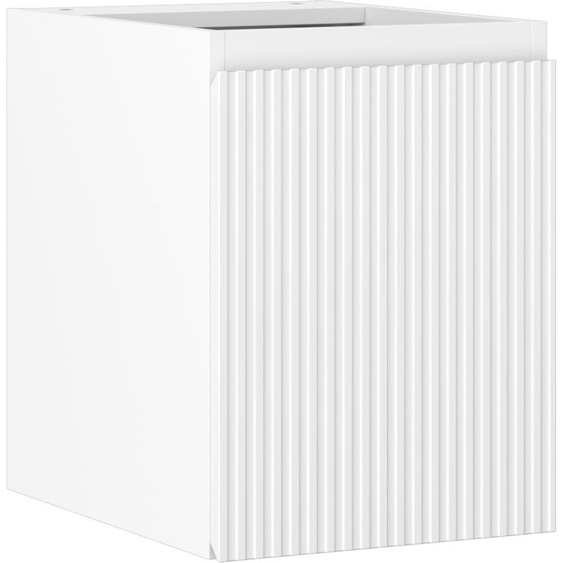 Mexen Rivel kúpeľňová skrinka pod umývadlo 35 cm, 1 dvere, ryhovaná, biela matná - 91A21-03547-1-BF01