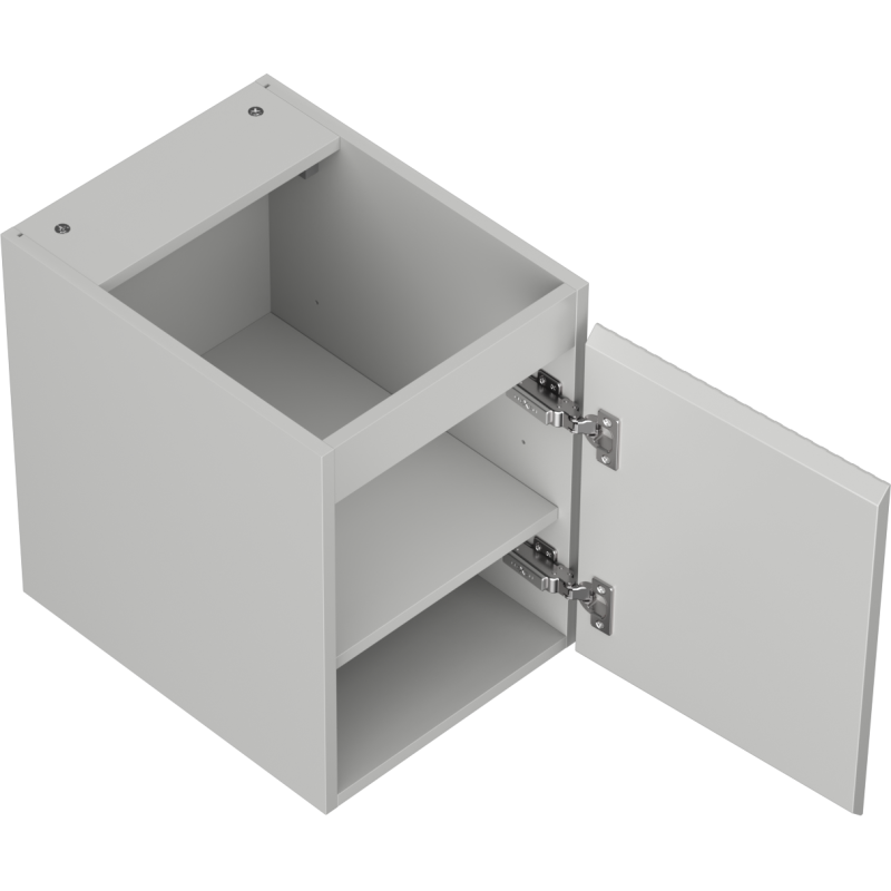 Mexen Rivel kúpeľňová skrinka pod umývadlo 35 cm, 1 dvere, ryhovaná, sivá matná - 91A21-03547-1-BF62