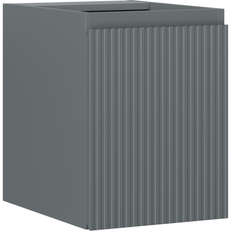 Mexen Rivel kúpeľňová skrinka pod umývadlo 35 cm, 1 dvere, ryhovaná, grafitová matná - 91A21-03547-1-BF66