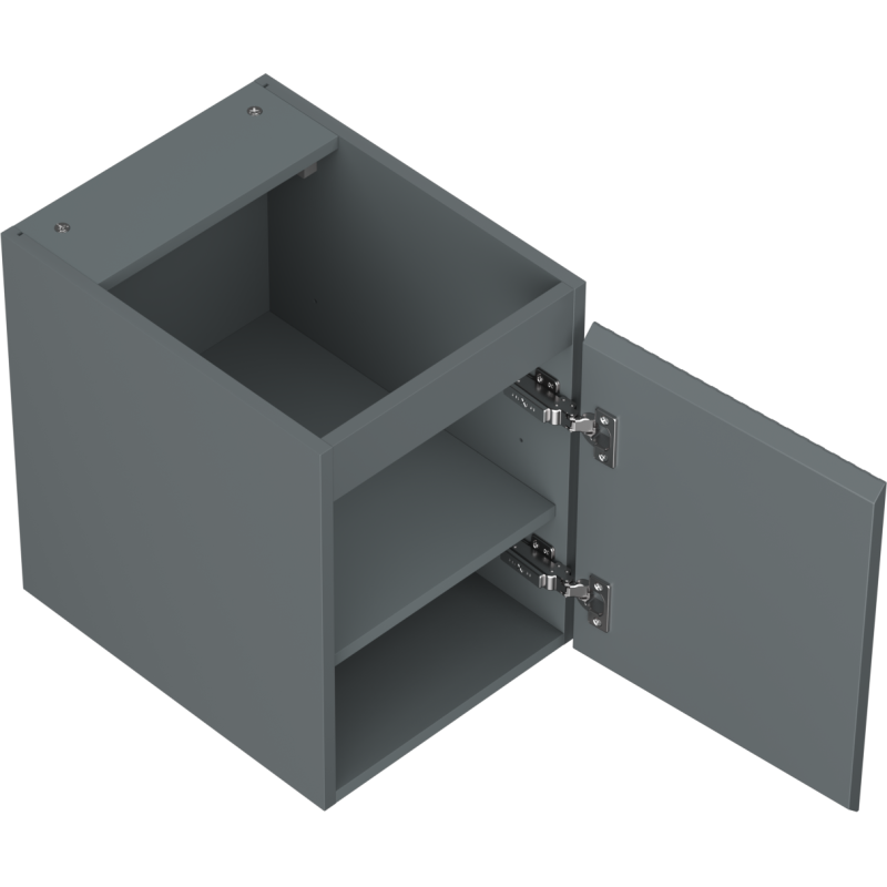 Mexen Rivel kúpeľňová skrinka pod umývadlo 35 cm, 1 dvere, ryhovaná, grafitová matná - 91A21-03547-1-BF66