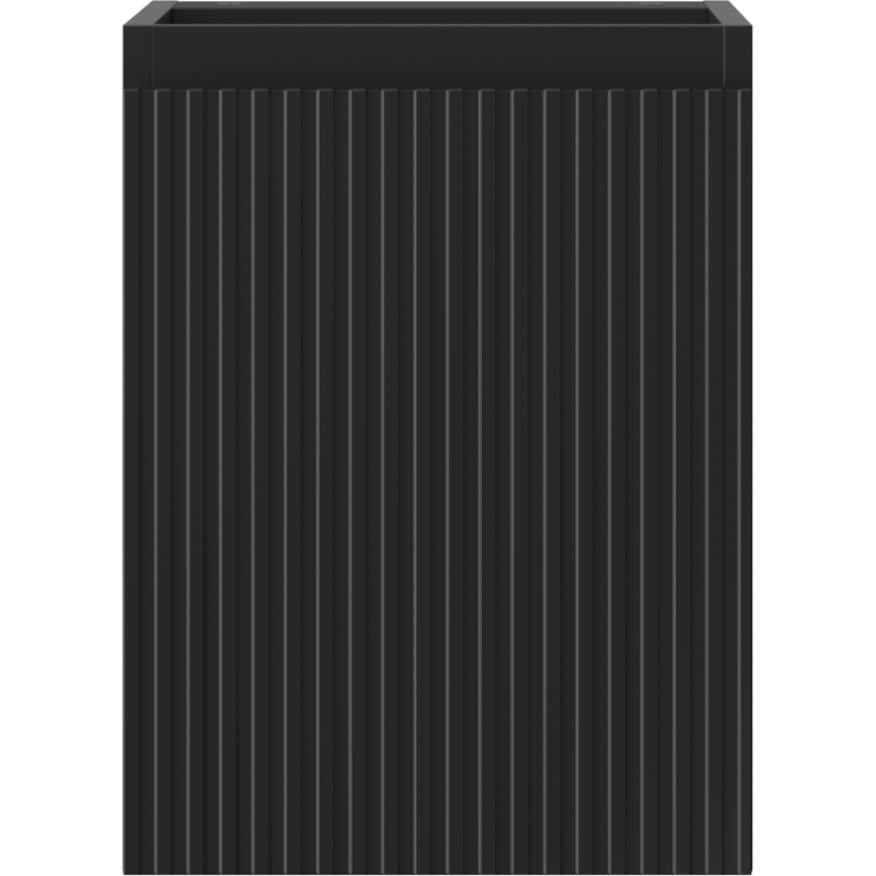 Mexen Rivel kúpeľňová skrinka pod umývadlo 35 cm, 1 dvere, ryhovaná, čierna matná - 91A21-03547-1-BF71