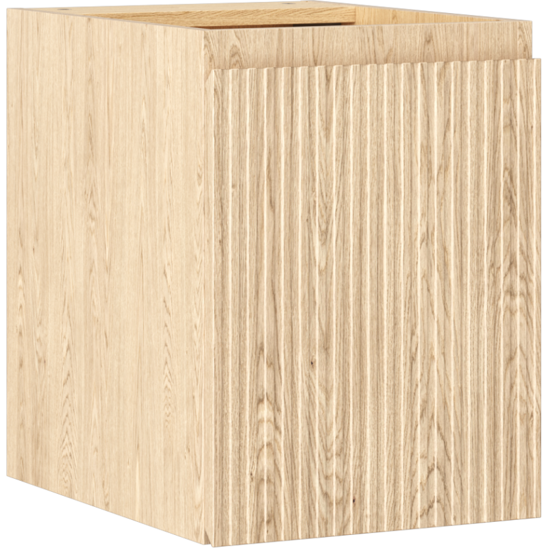Mexen Rivel kúpeľňová skrinka pod umývadlo 35 cm, 1 dvere, ryhovaná, dub - 91A21-03547-1-BF81